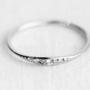 14k White Gold Plated Round Cut Moissanite Womens Anniversary Band Sz 8